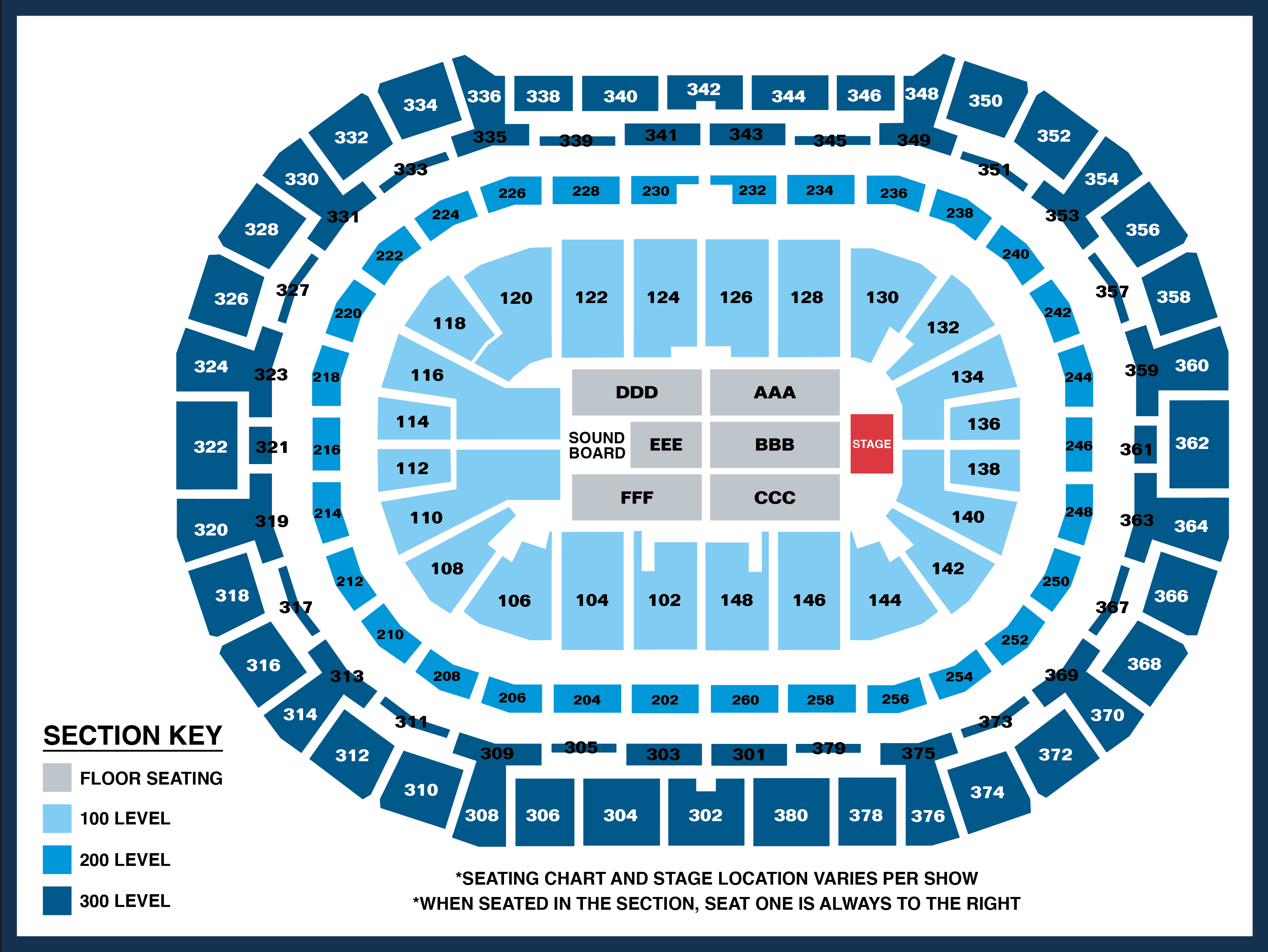 Big Super Arena Seating Chart